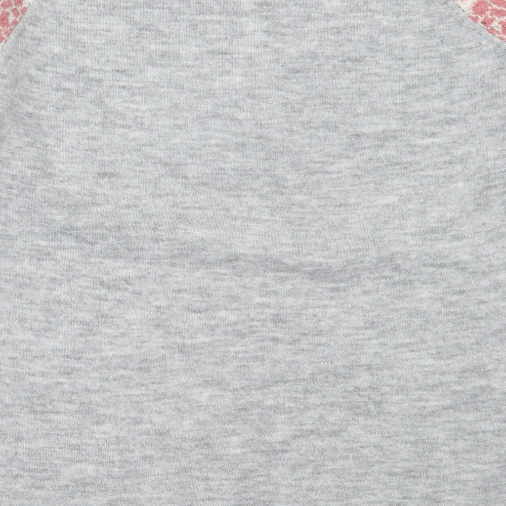 Dorothy Perkins Womens Grey Round Neck  Acrylic Pullover Jumper Size 16