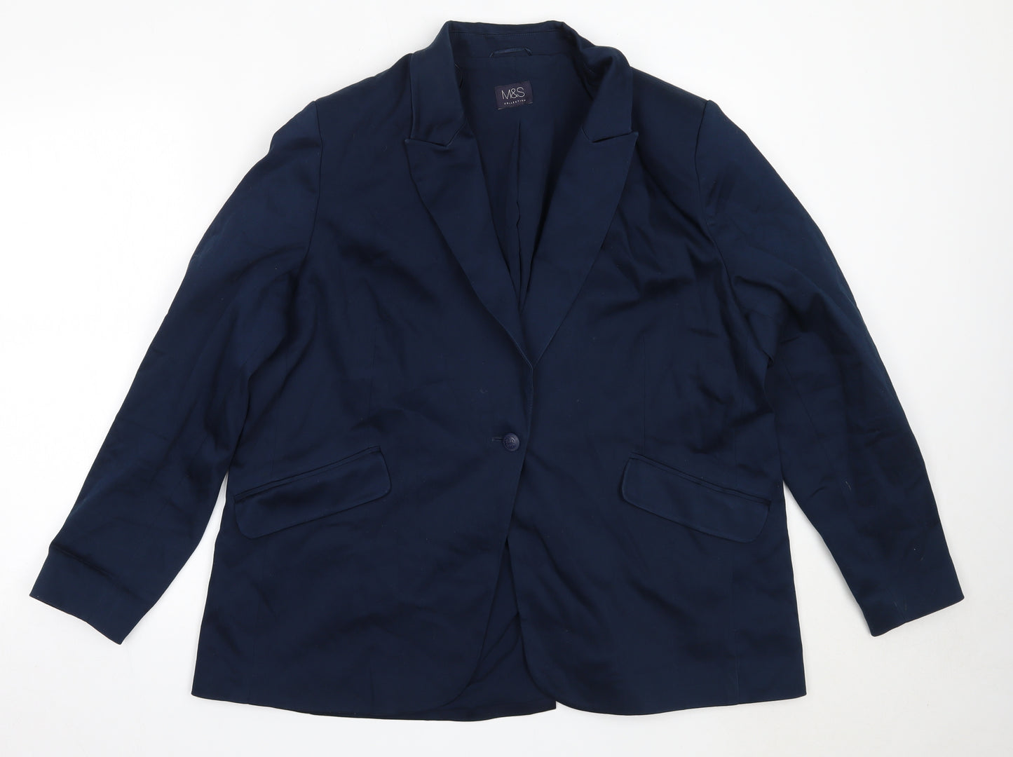 Marks and Spencer Womens Blue   Jacket Blazer Size 20