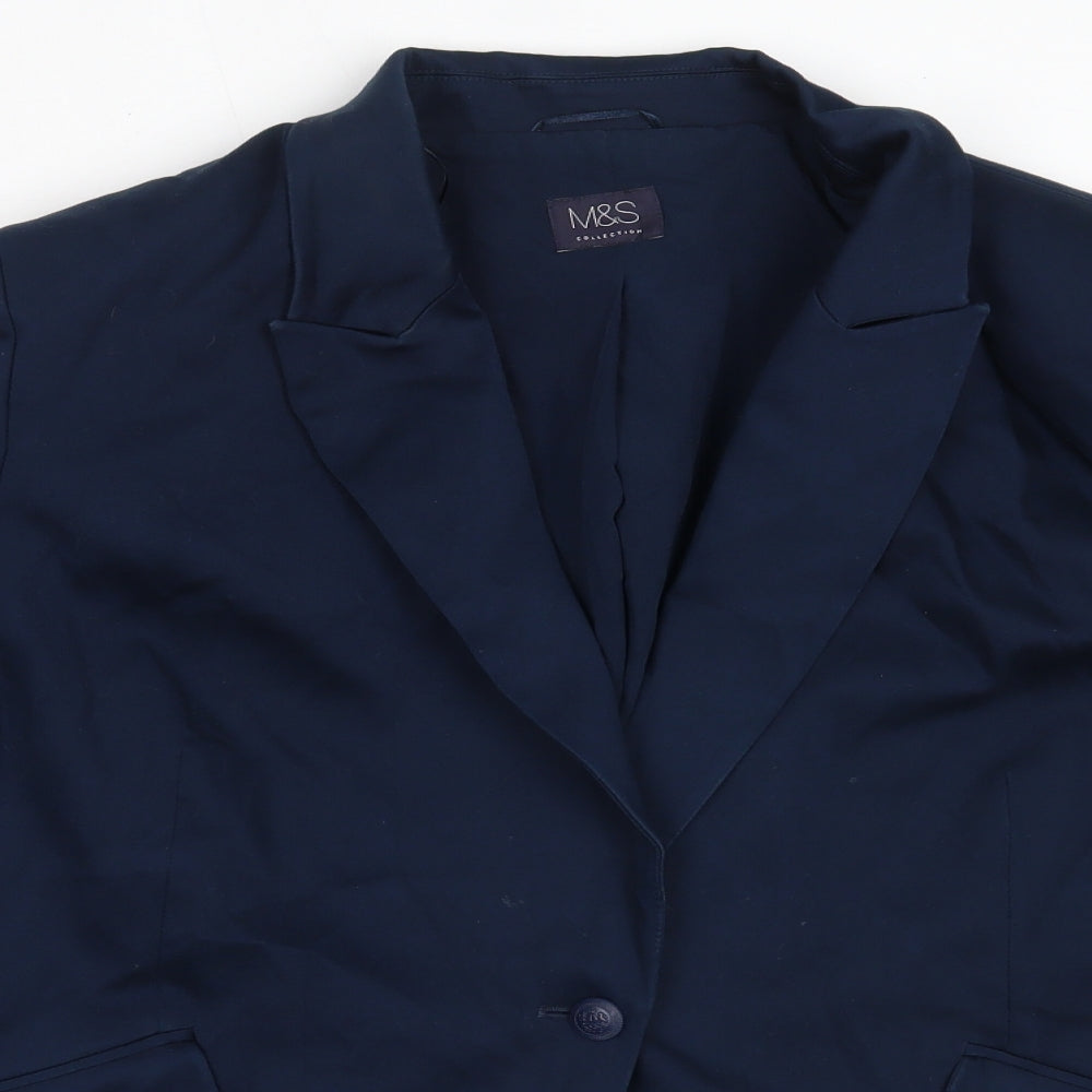 Marks and Spencer Womens Blue   Jacket Blazer Size 20