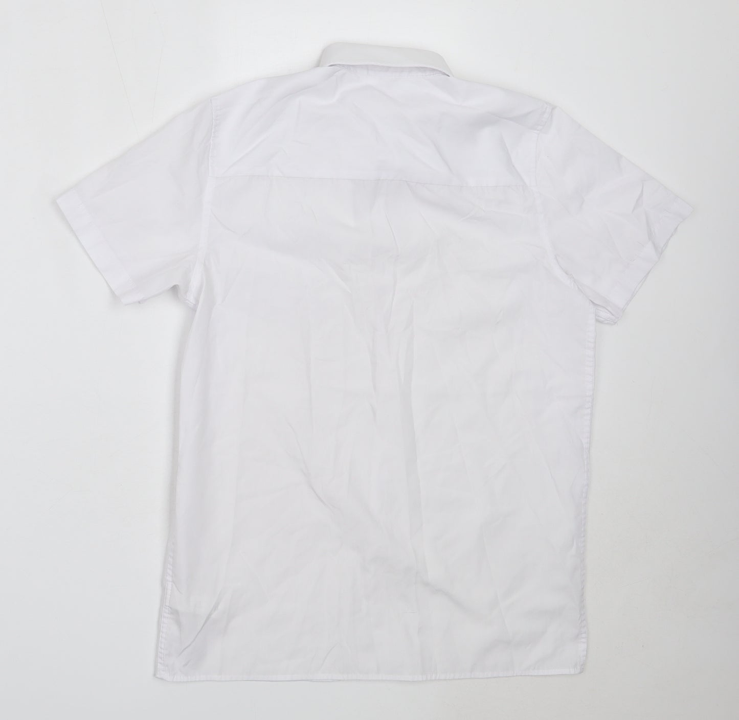 NEXT Boys White  Polyester Basic Button-Up Size 13 Years Collared  - school
