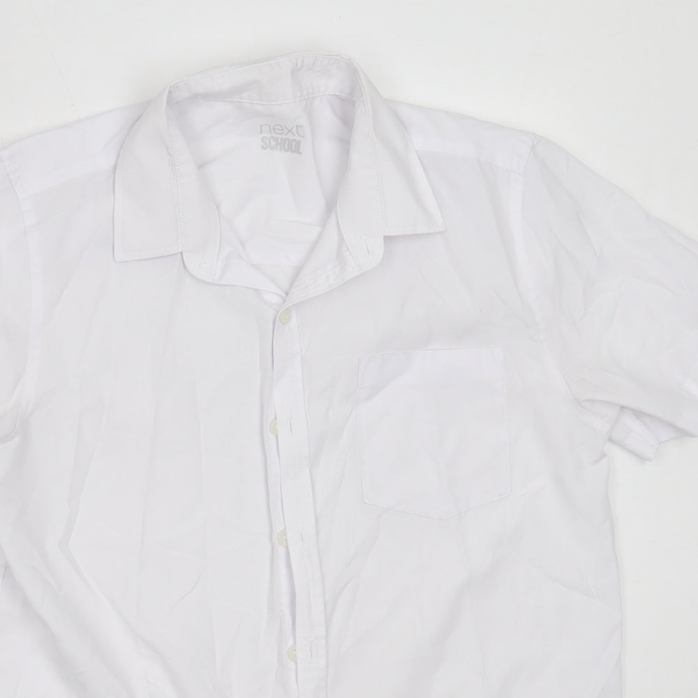NEXT Boys White  Polyester Basic Button-Up Size 13 Years Collared  - school