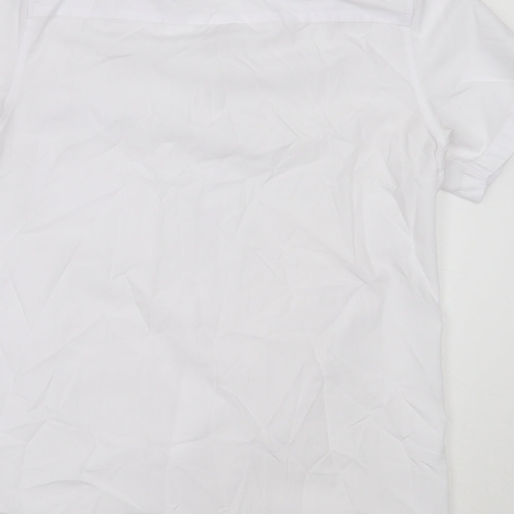 NEXT Boys White  Polyester Basic Button-Up Size 13 Years Collared  - school