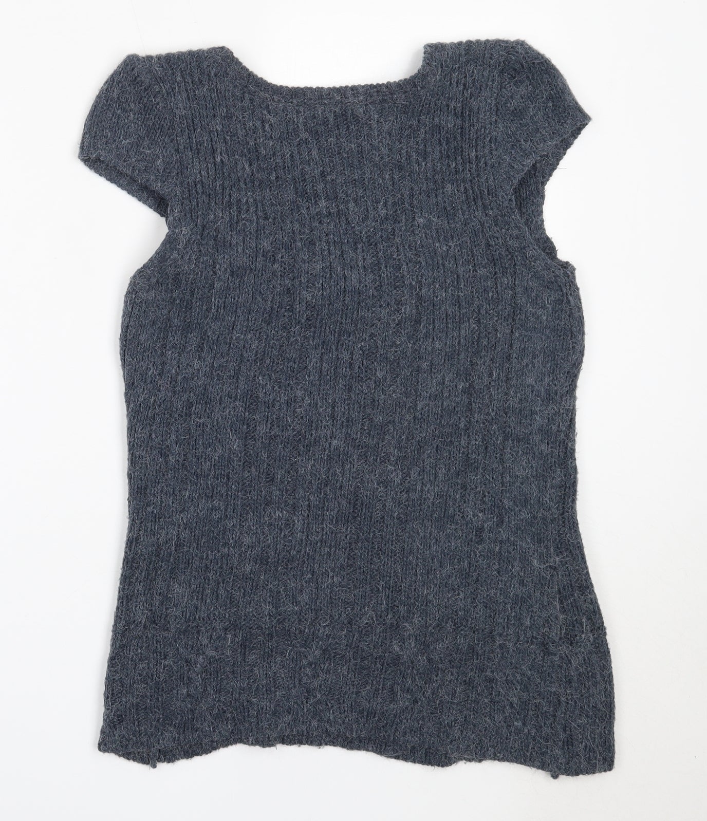 River Island Womens Blue Round Neck  Acrylic Pullover Jumper Size 12