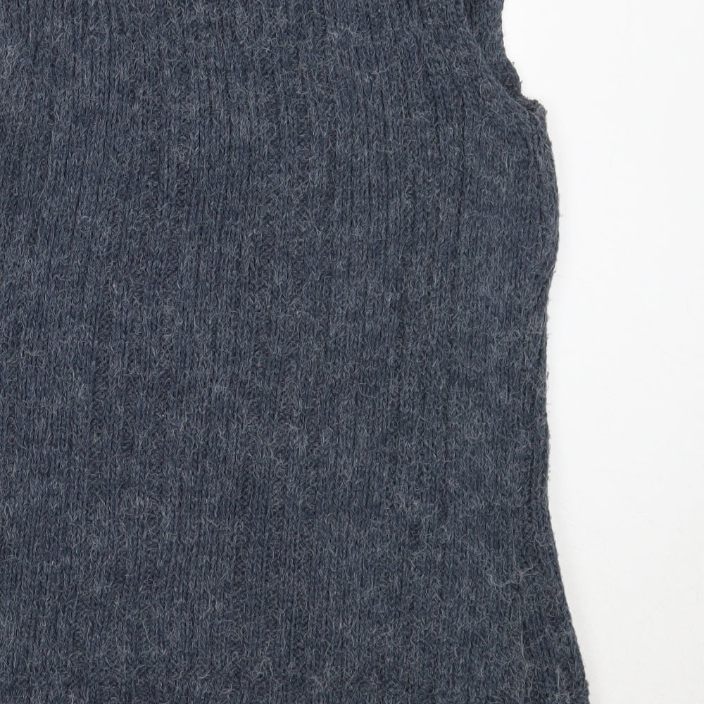 River Island Womens Blue Round Neck  Acrylic Pullover Jumper Size 12