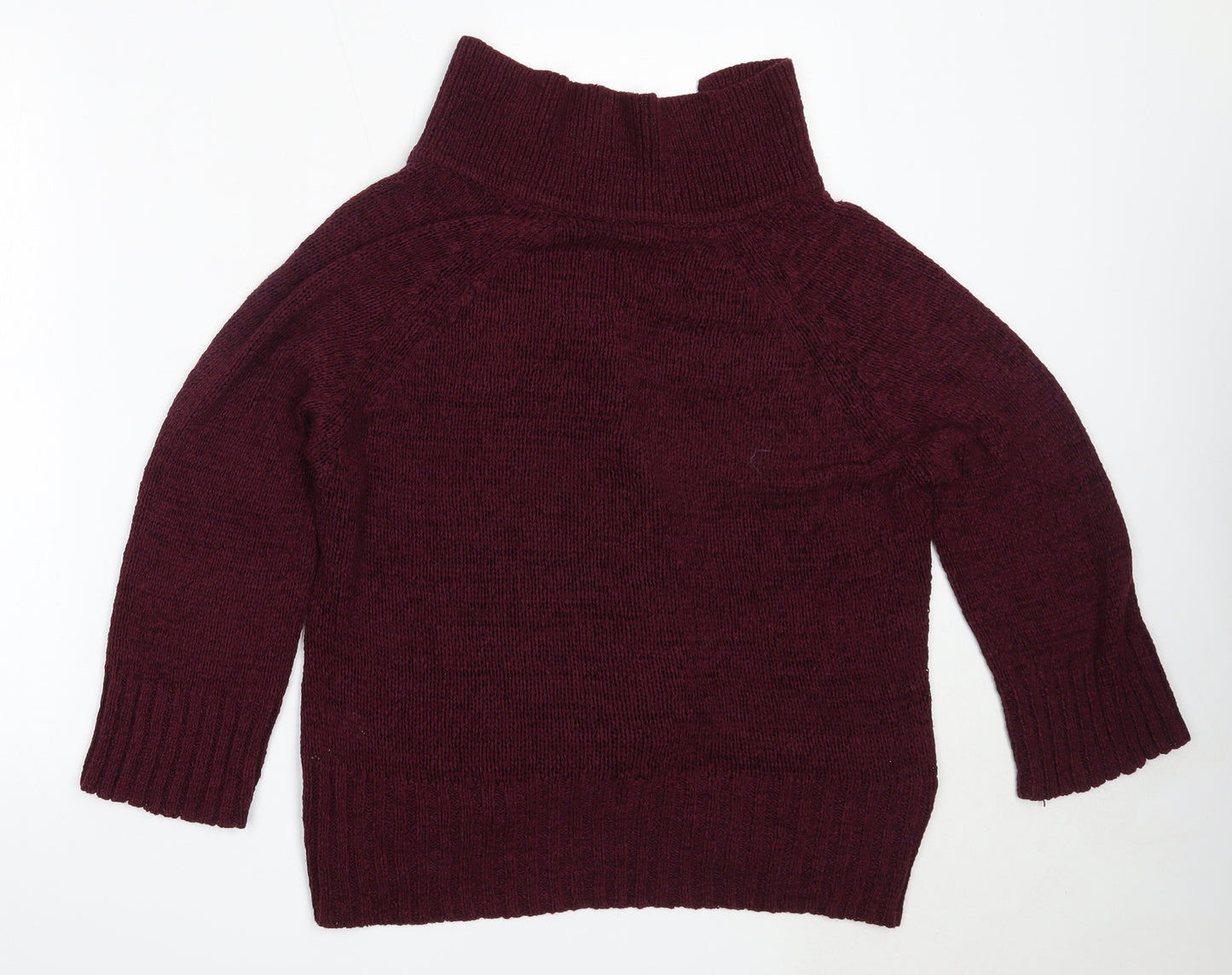 BHS Womens Purple Round Neck  Acrylic Cardigan Jumper Size 18