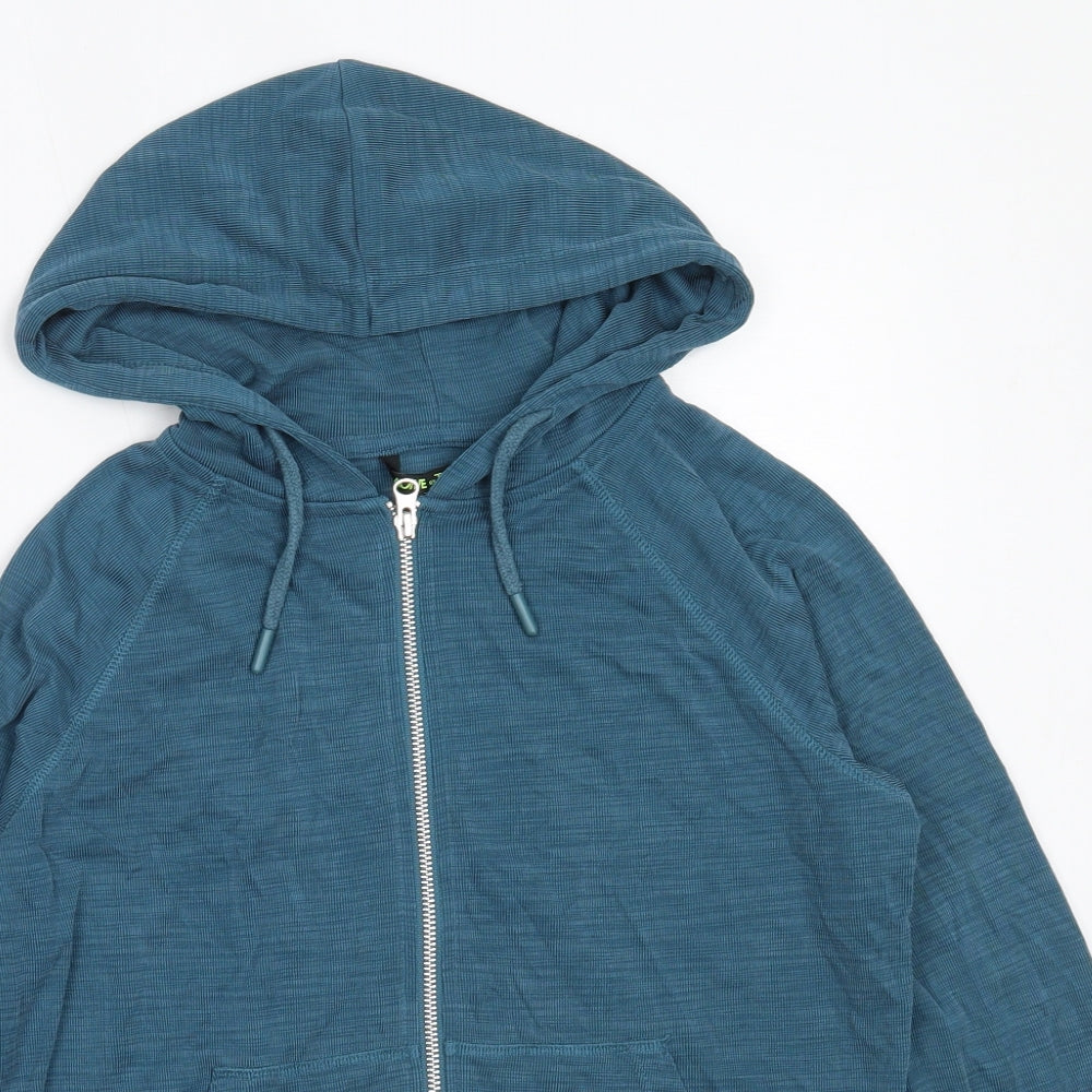 TU Womens Blue  Modal Full Zip Hoodie Size 10