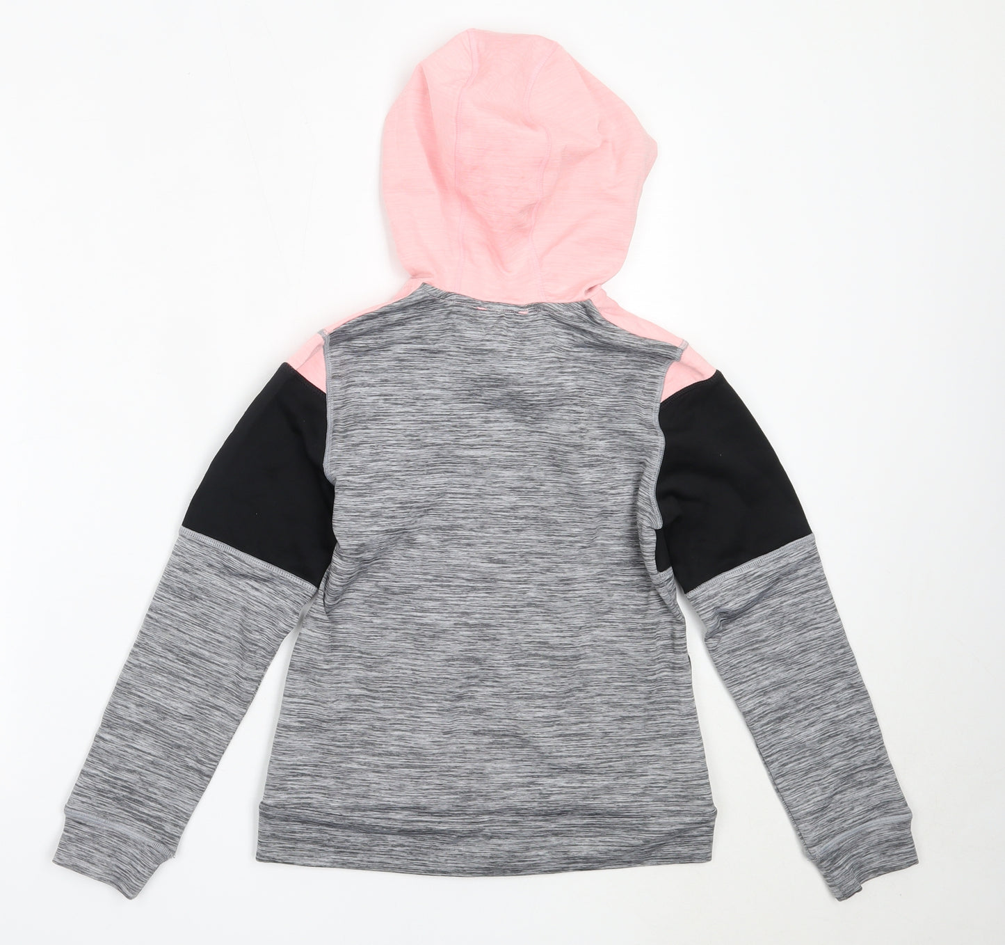 H&M Girls Grey  Polyester Full Zip Hoodie Size 9-10 Years