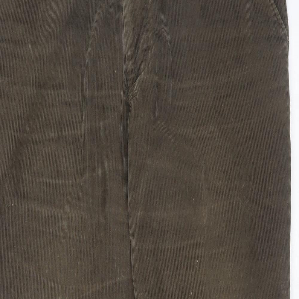 Farah Mens Green  Cotton Trousers  Size 36 in L29 in Regular Zip