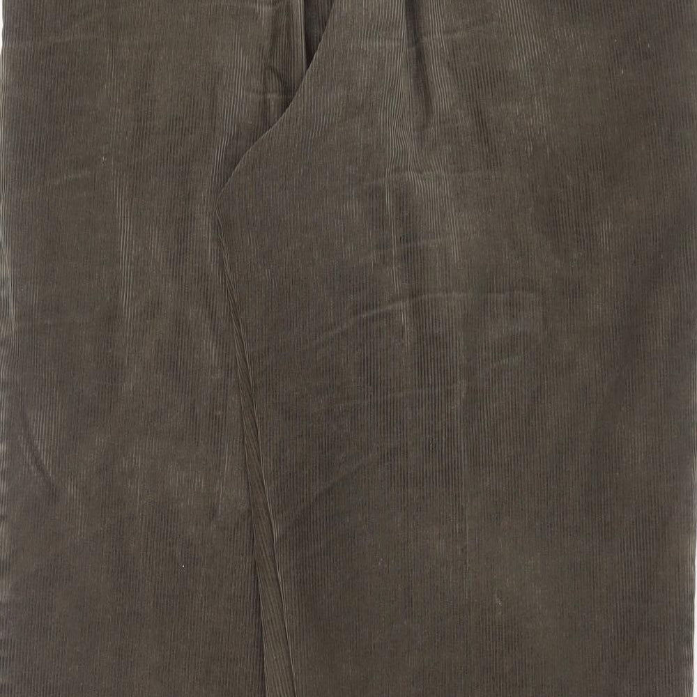 Farah Mens Green  Cotton Trousers  Size 36 in L29 in Regular Zip