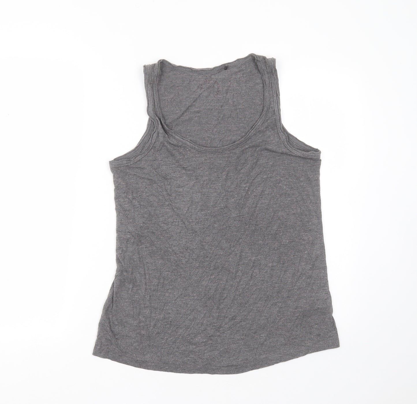 NEXT Womens Grey  Viscose Basic Tank Size 12 Round Neck