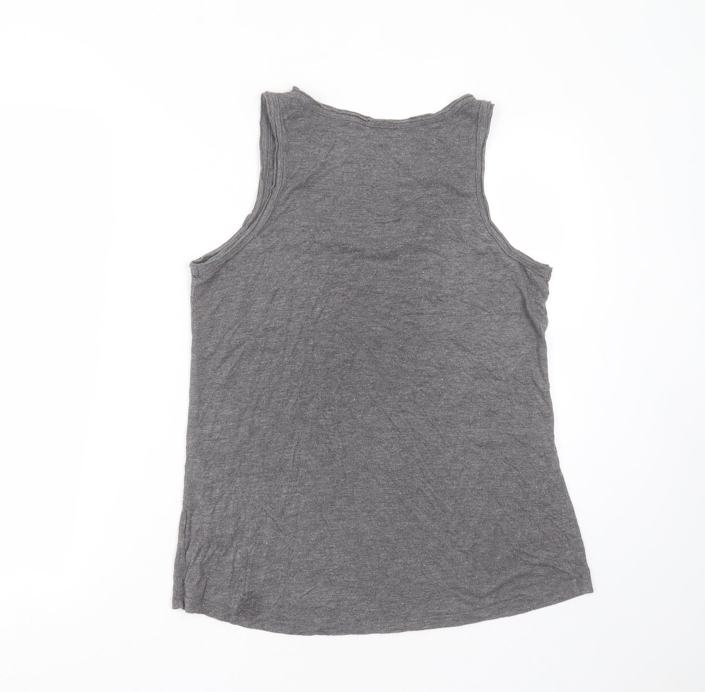 NEXT Womens Grey  Viscose Basic Tank Size 12 Round Neck