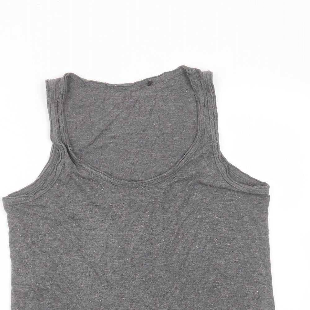 NEXT Womens Grey  Viscose Basic Tank Size 12 Round Neck
