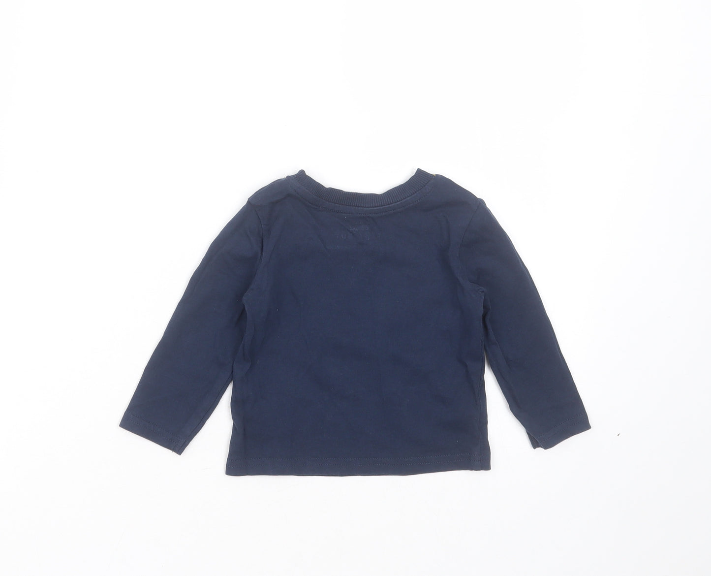 Mini Rebel Baby Blue  Cotton Basic T-Shirt Size 9-12 Months Round Neck  - Take it Easy