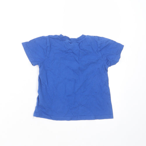 Fireman Sam Boys Blue  Cotton Basic T-Shirt Size 2-3 Years Round Neck  - fireman sam