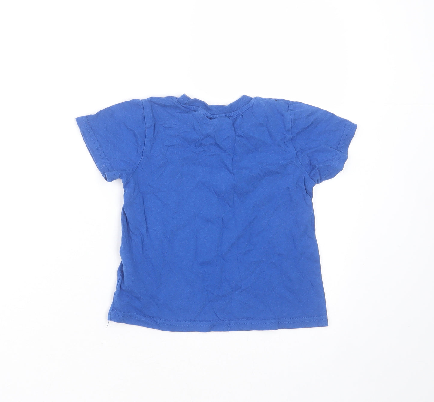 Fireman Sam Boys Blue  Cotton Basic T-Shirt Size 2-3 Years Round Neck  - fireman sam
