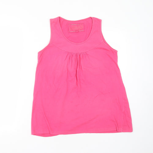 Urban Boutique Womens Pink  Cotton Basic T-Shirt Size 14 Round Neck
