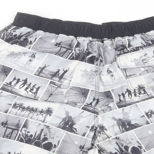 Preworn Mens Grey  Polyester Bermuda Shorts Size 30 in  Regular Drawstring - swim short