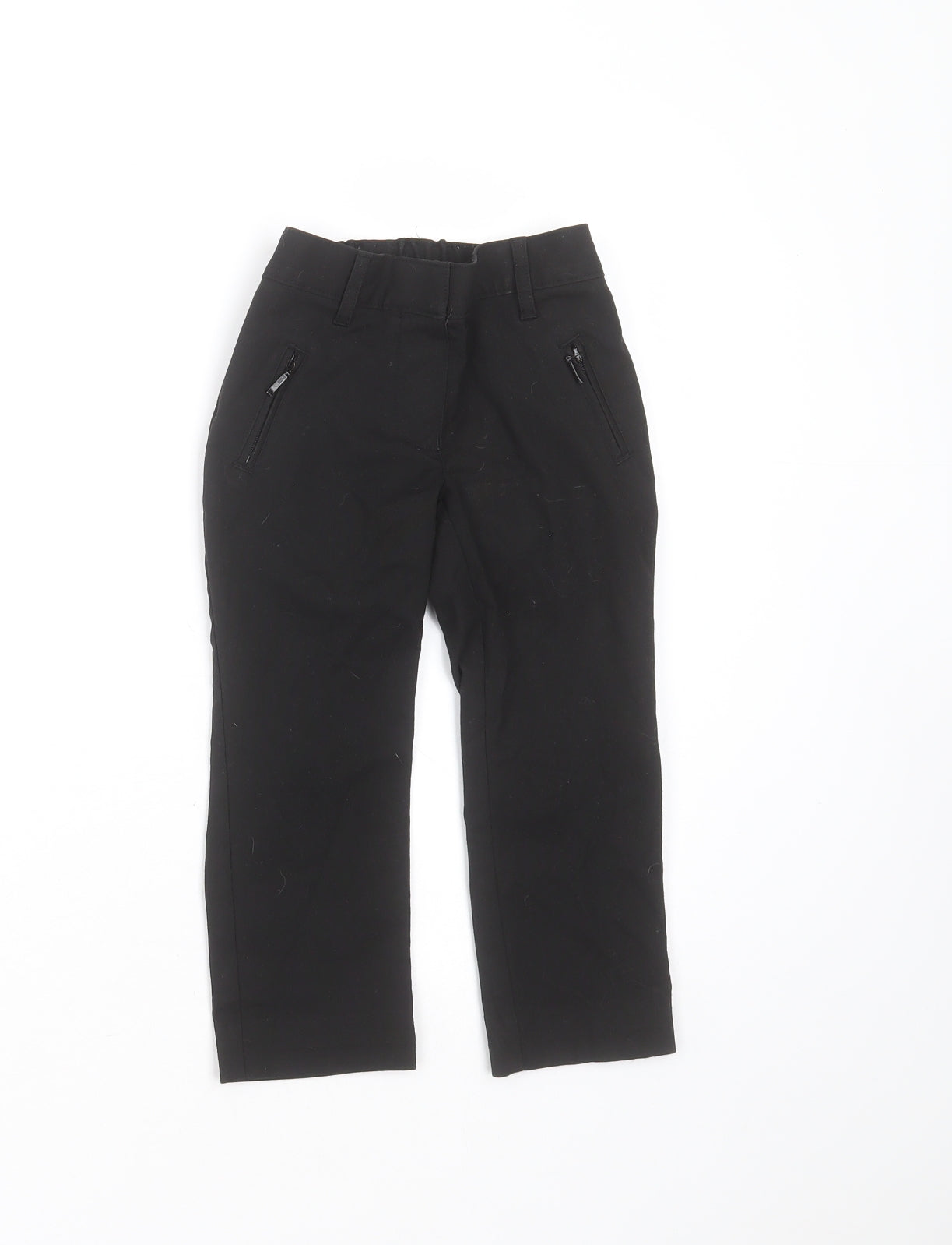 Marks and Spencer Boys Black  Polyester  Trousers Size 2-3 Years  Regular  - school