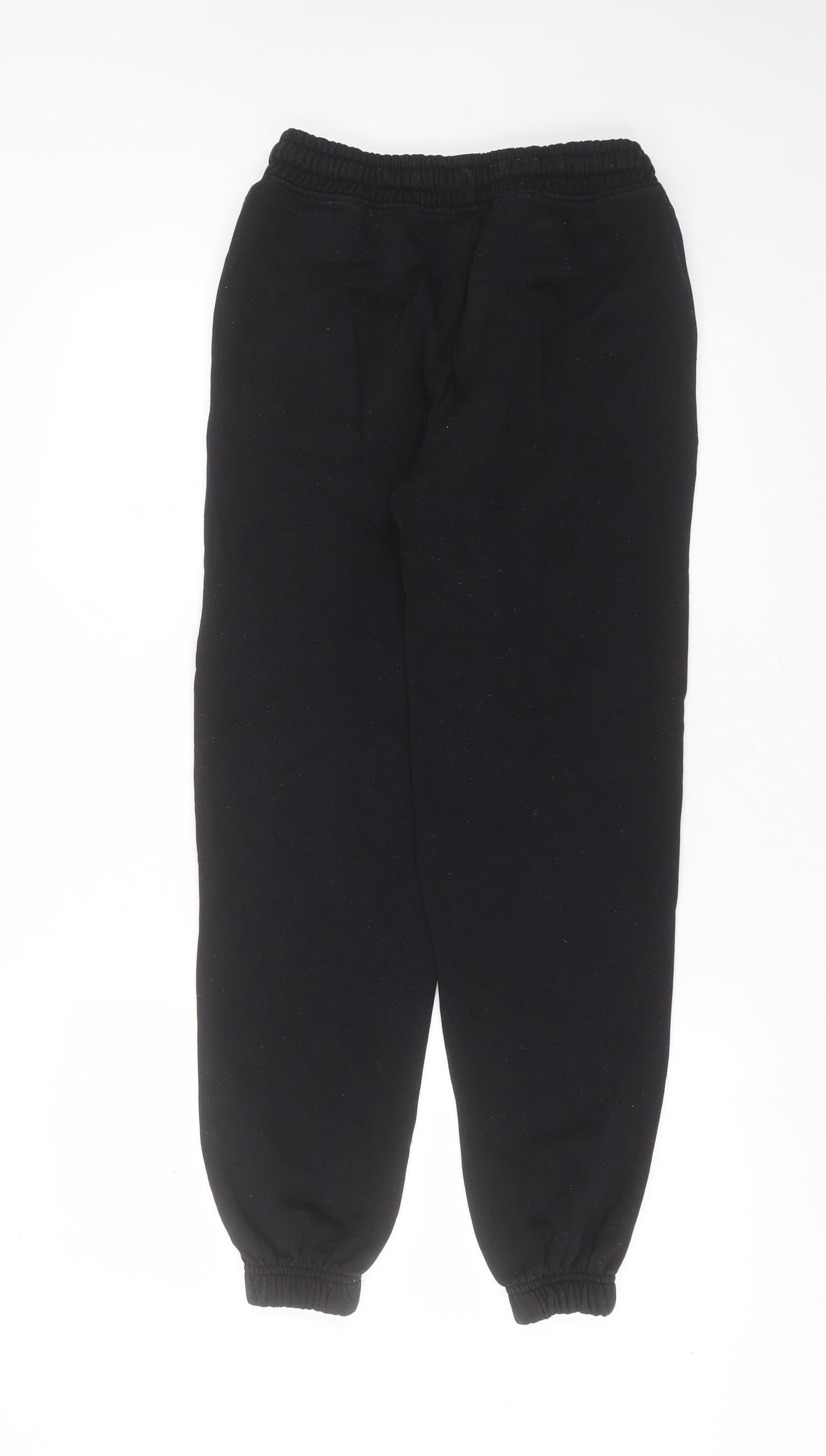 F&F Womens Black  Cotton Jogger Trousers Size 8 L29 in Regular Drawstring