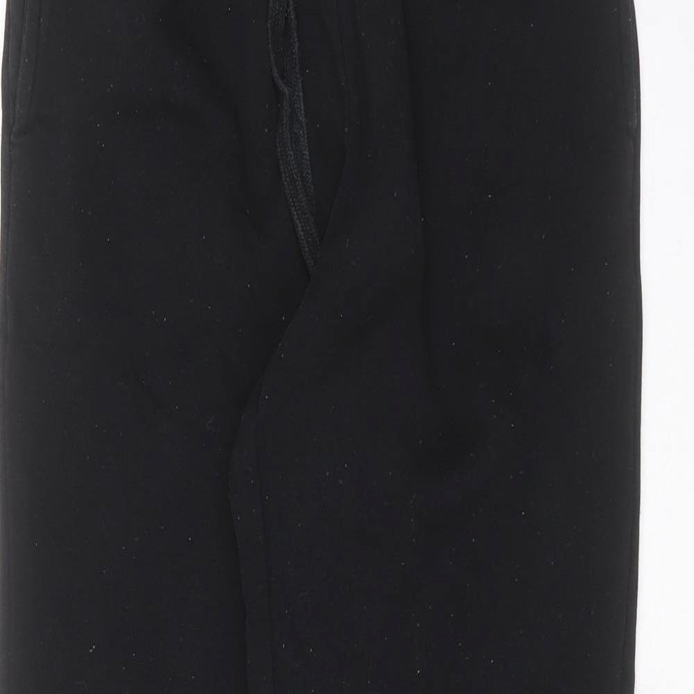 F&F Womens Black  Cotton Jogger Trousers Size 8 L29 in Regular Drawstring