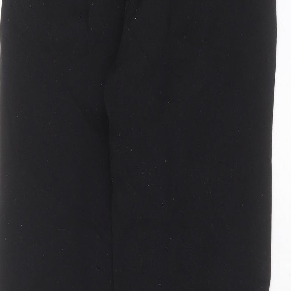 F&F Womens Black  Cotton Jogger Trousers Size 8 L29 in Regular Drawstring