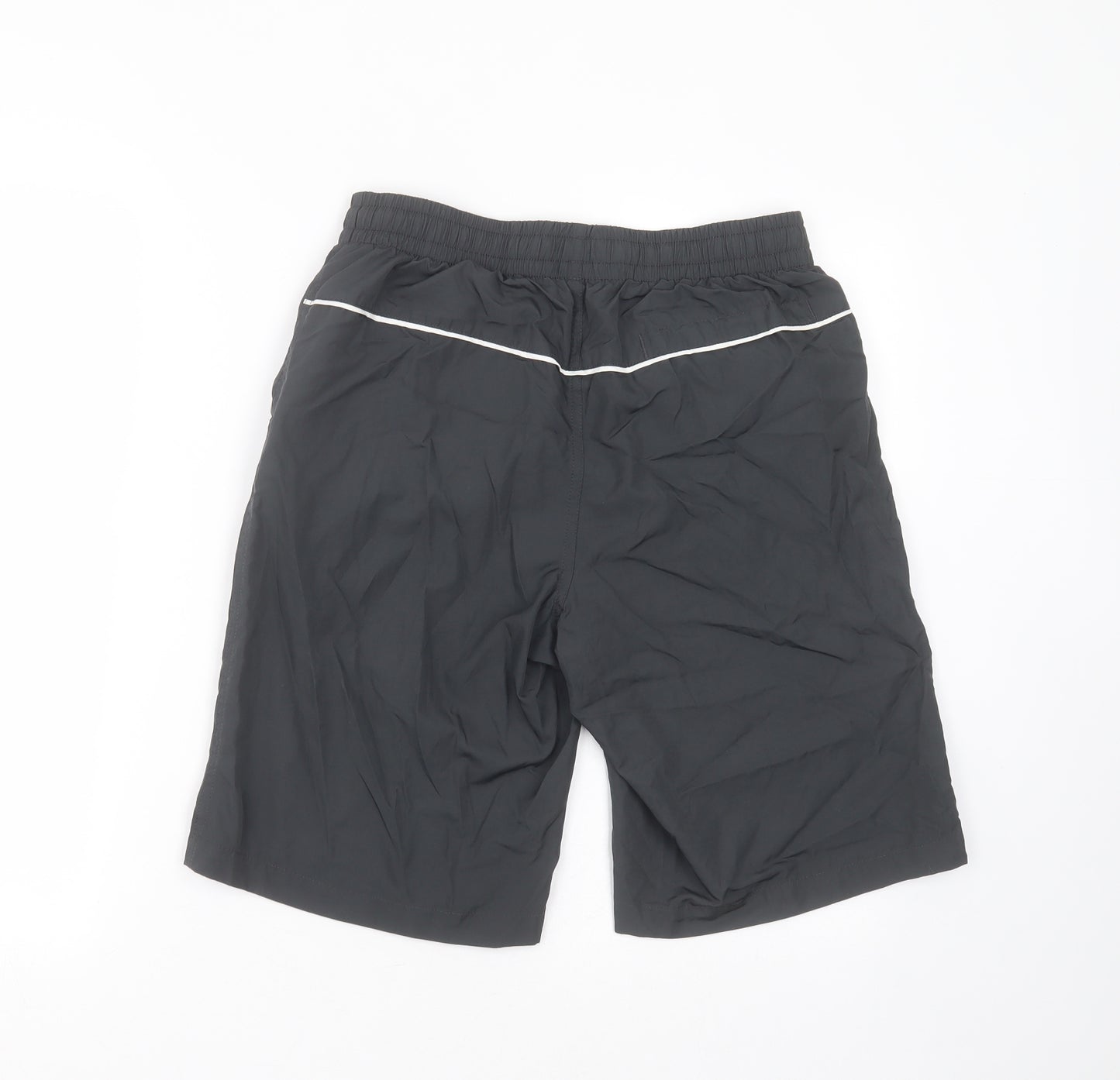 Nike Mens Grey  Polyester Bermuda Shorts Size S L10 in Regular Drawstring