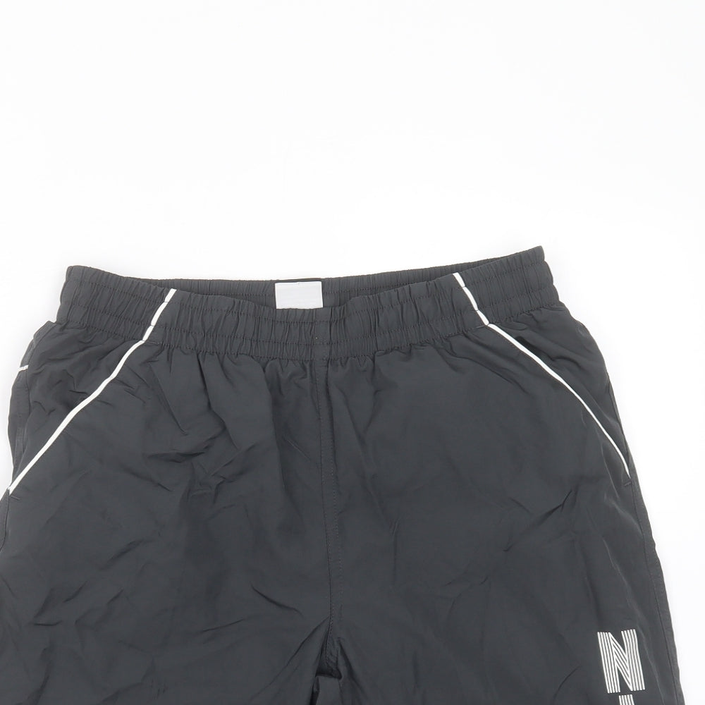 Nike Mens Grey  Polyester Bermuda Shorts Size S L10 in Regular Drawstring