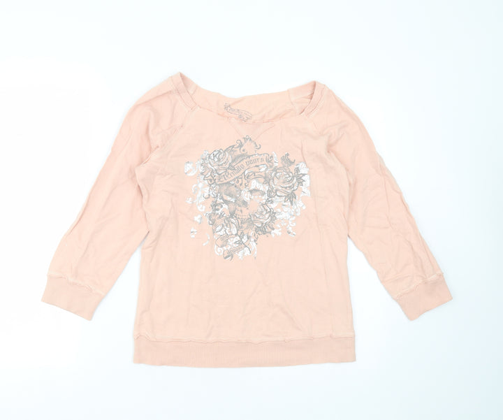 Marks and Spencer Womens Pink  Cotton Pullover Sweatshirt Size 12