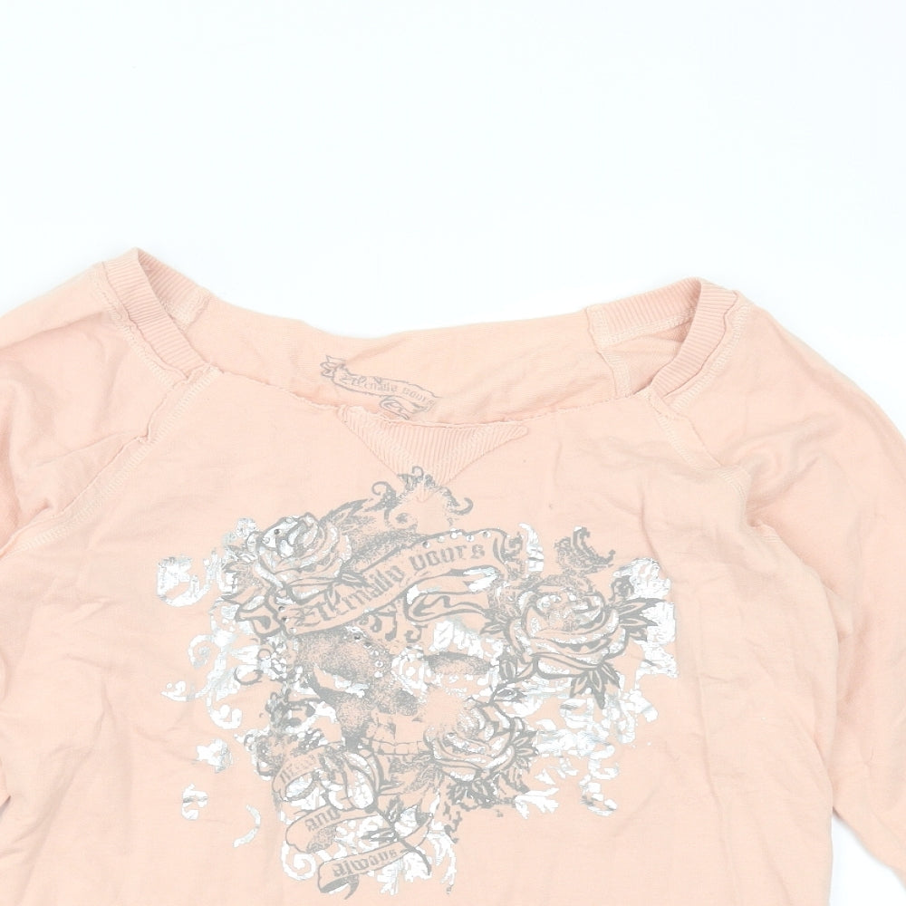 Marks and Spencer Womens Pink  Cotton Pullover Sweatshirt Size 12