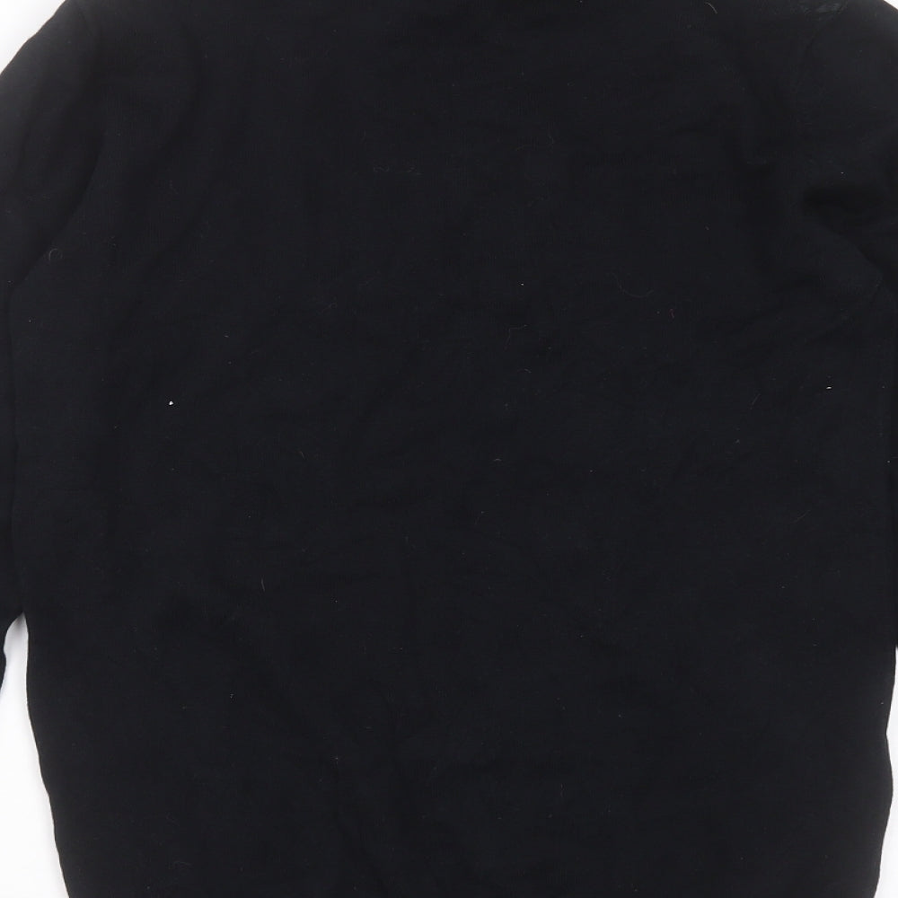 Peacocks Mens Black Roll Neck  Cotton Pullover Jumper Size S