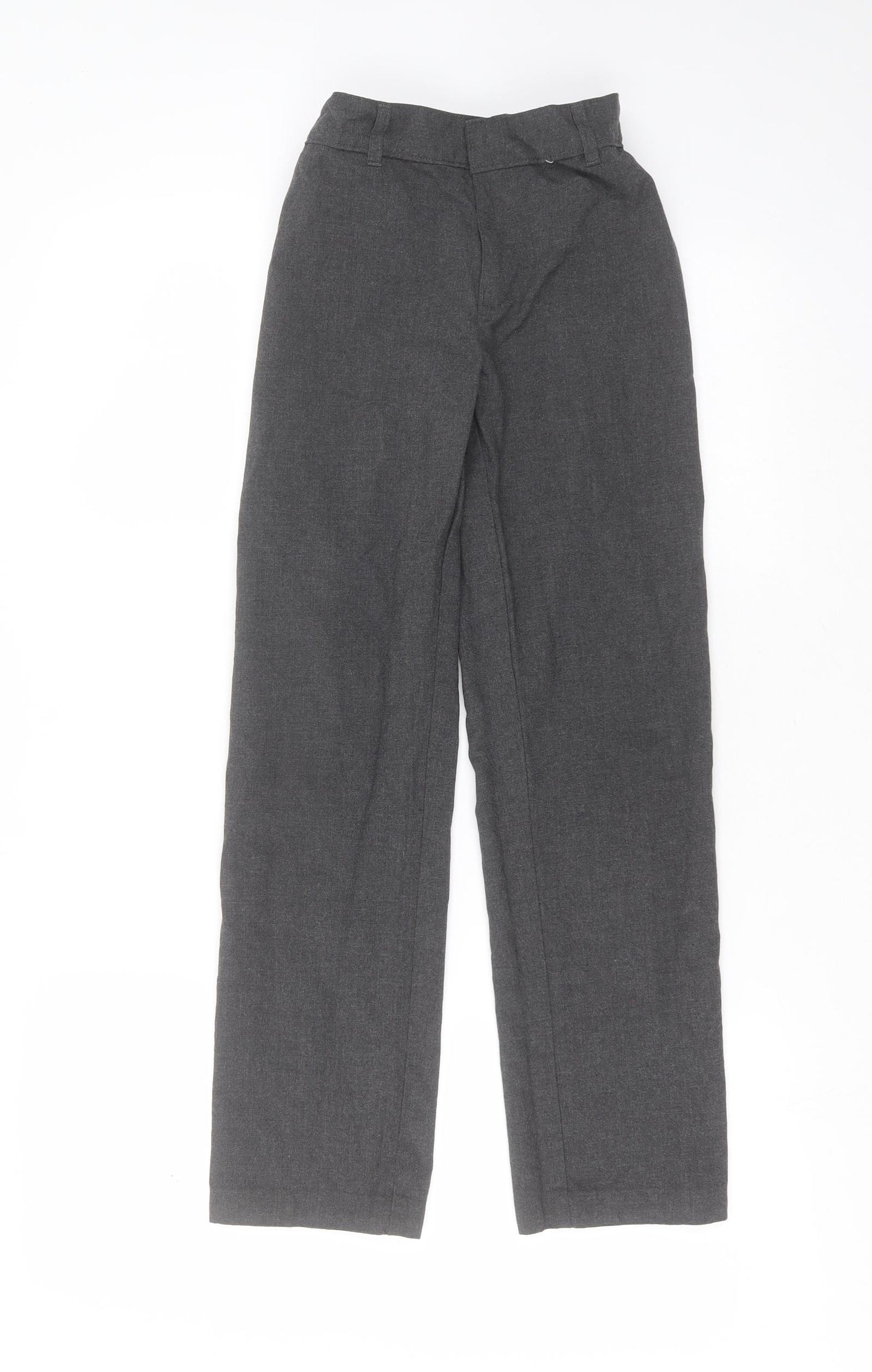 Marks and Spencer Boys Grey  Polyester  Trousers Size 11-12 Years  Regular  - school