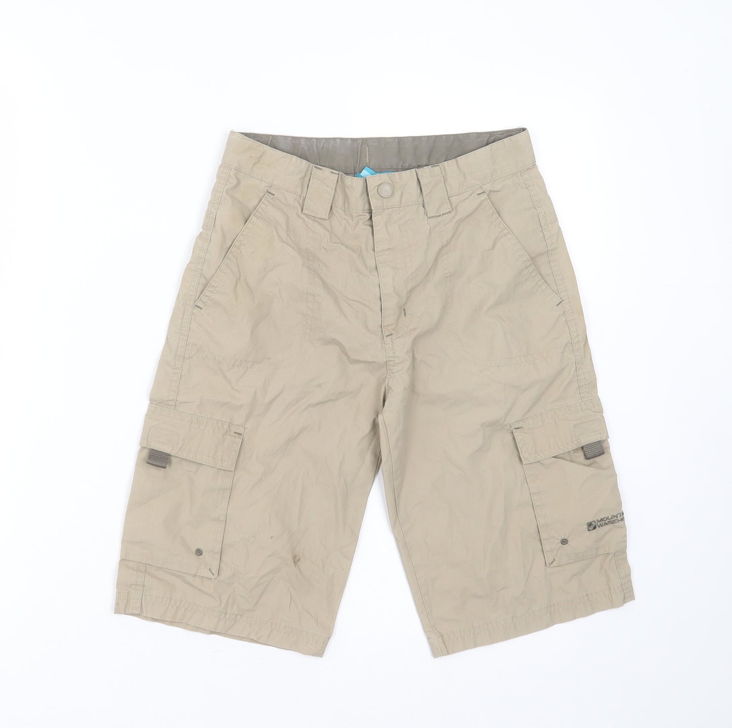 Mountain Warehouse Boys Beige  Cotton Cargo Shorts Size 9-10 Years  Regular Zip