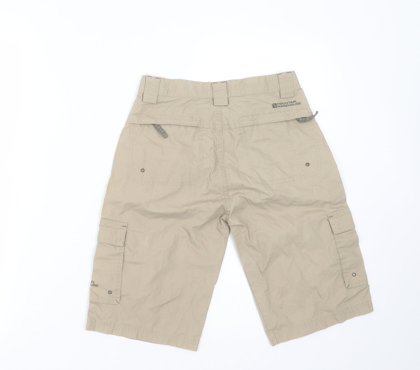 Mountain Warehouse Boys Beige  Cotton Cargo Shorts Size 9-10 Years  Regular Zip