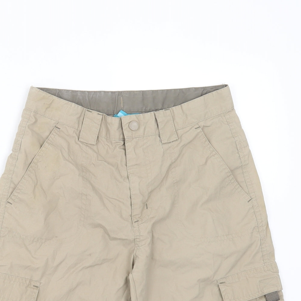 Mountain Warehouse Boys Beige  Cotton Cargo Shorts Size 9-10 Years  Regular Zip
