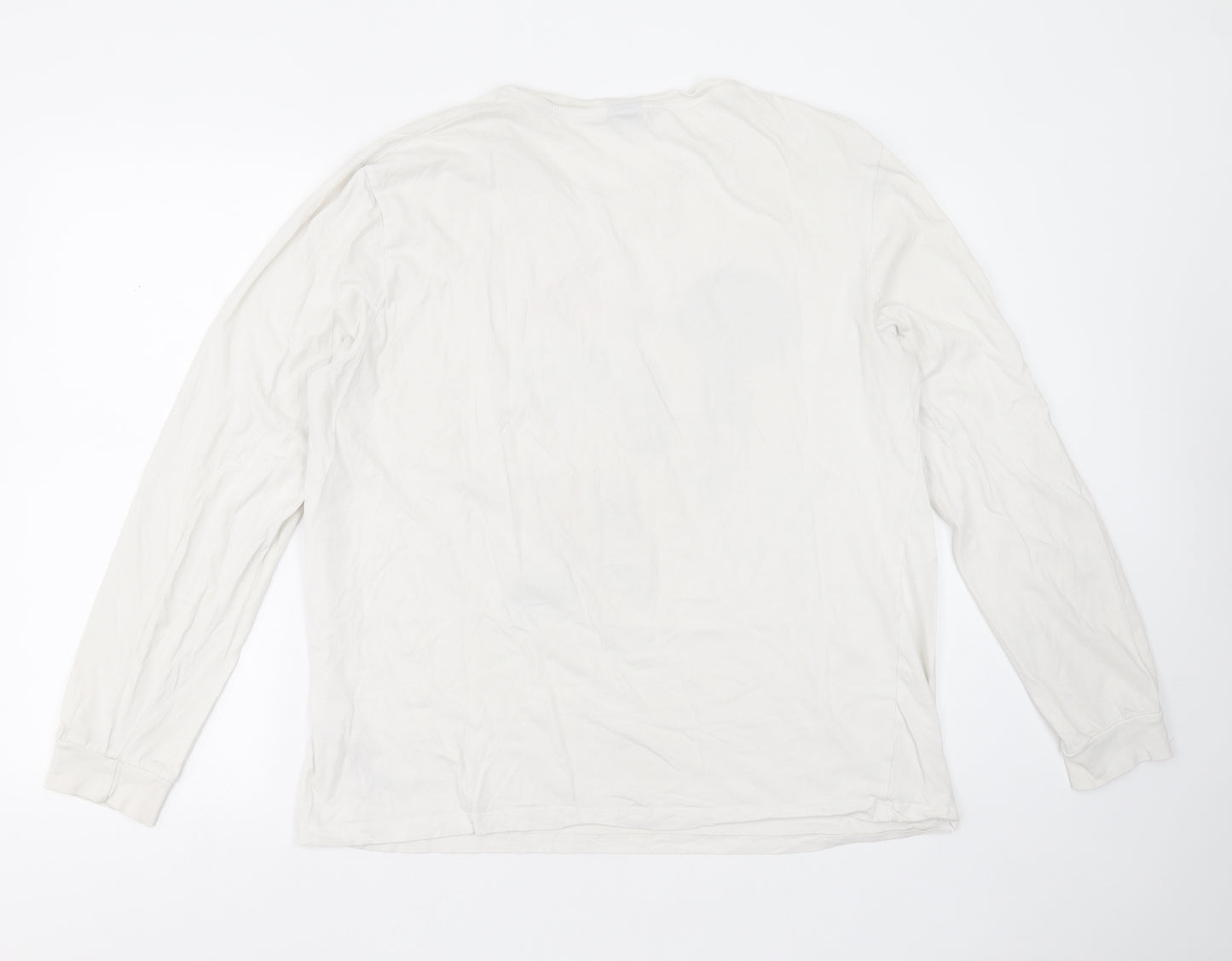 ASOS Mens White  Cotton  T-Shirt Size XL Round Neck  - mickey mouse