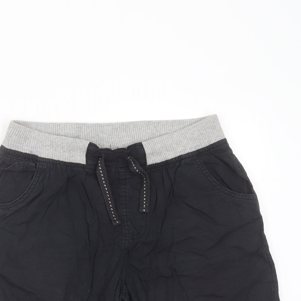 URBAN OUTLAWS Boys Black  Cotton Bermuda Shorts Size 14 Years  Regular Drawstring