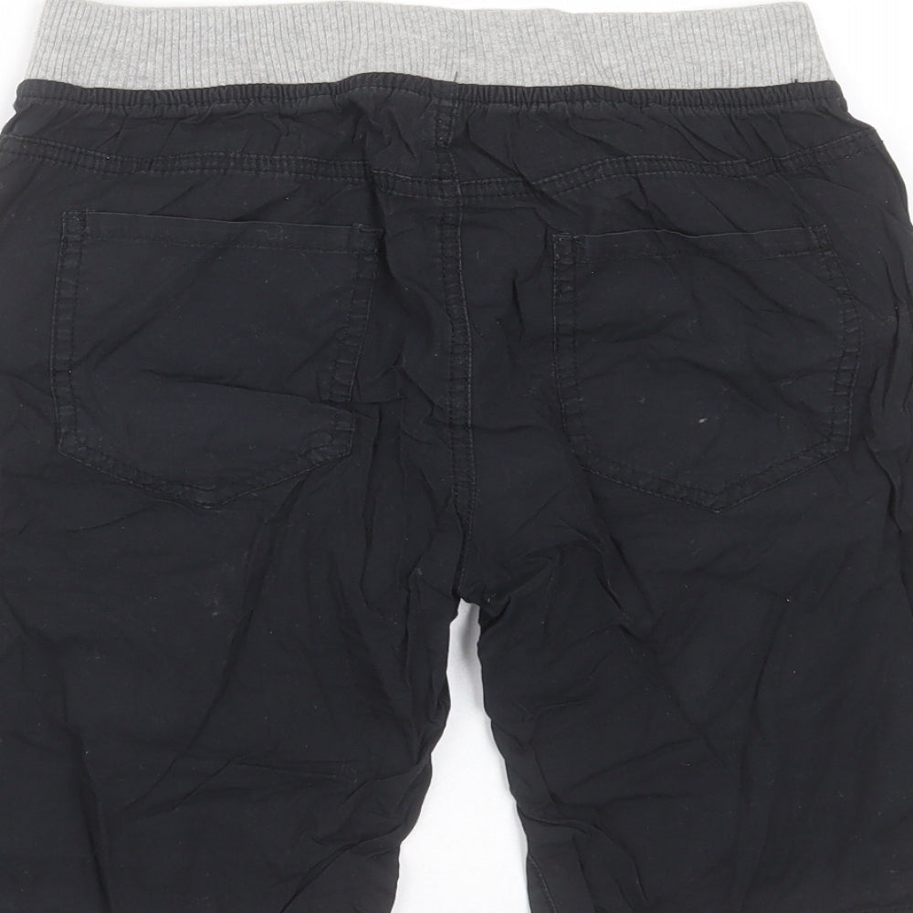 URBAN OUTLAWS Boys Black  Cotton Bermuda Shorts Size 14 Years  Regular Drawstring