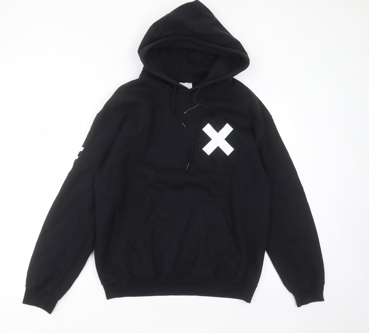 COLLUSION Mens Black  Cotton Blend Pullover Hoodie Size S