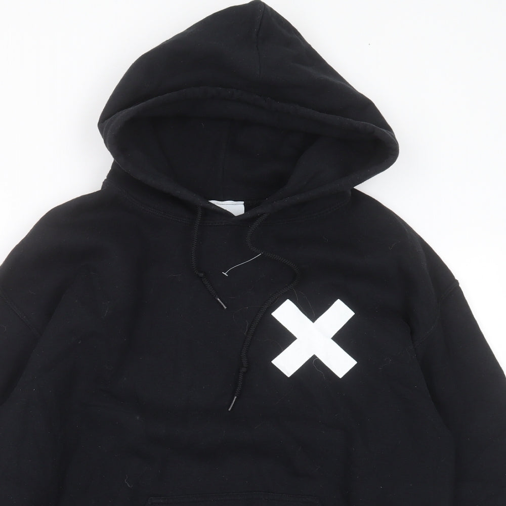 COLLUSION Mens Black  Cotton Blend Pullover Hoodie Size S