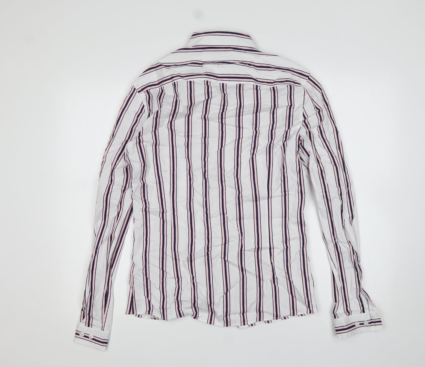 ASOS Mens Multicoloured Striped Cotton  Button-Up Size XS Collared