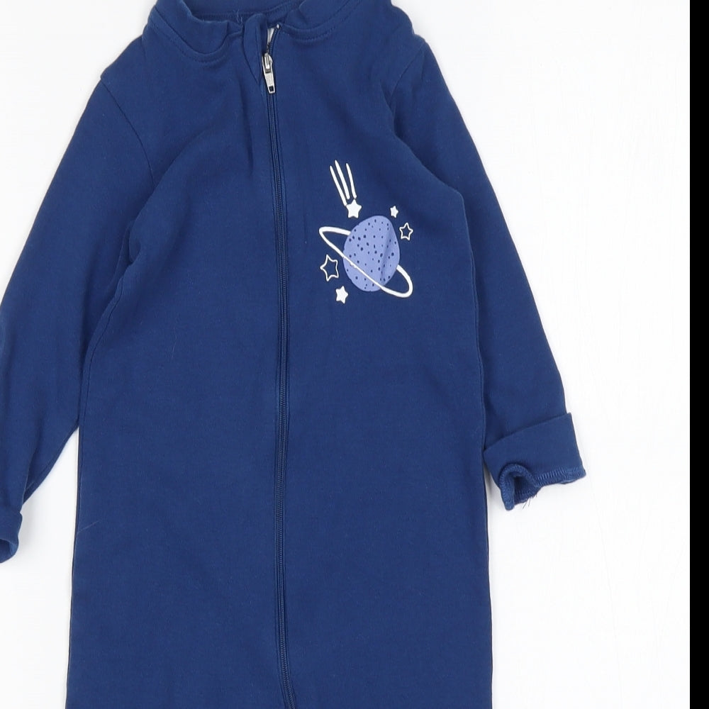 LIL&DAN Boys Blue  Cotton Babygrow One-Piece Size 9-12 Months