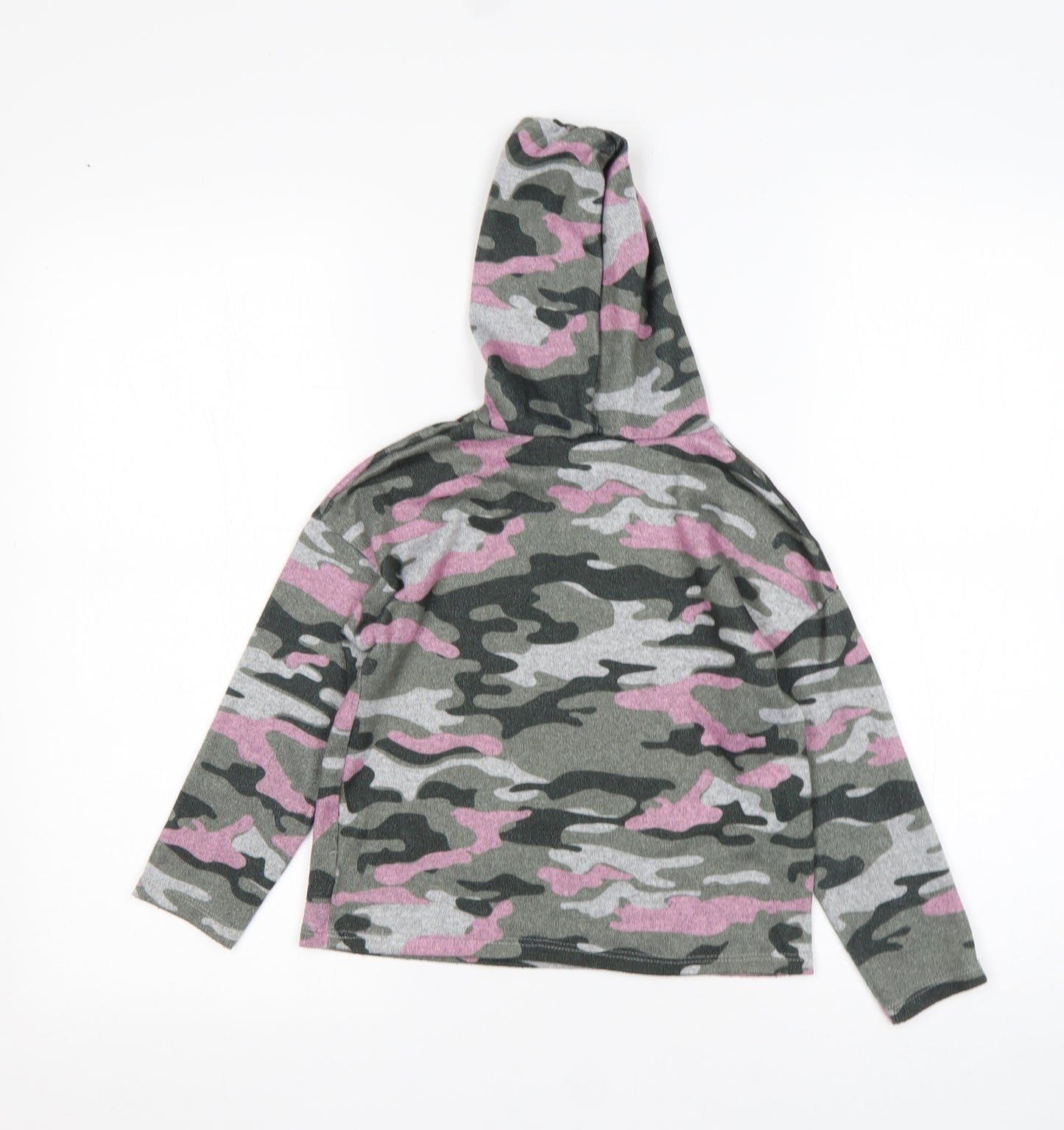 George Girls Multicoloured Camouflage Polyester Pullover Hoodie Size 6-7 Years