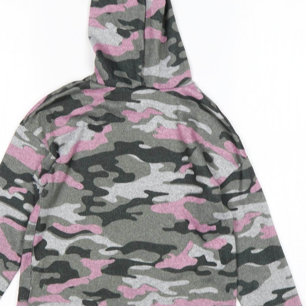 George Girls Multicoloured Camouflage Polyester Pullover Hoodie Size 6-7 Years