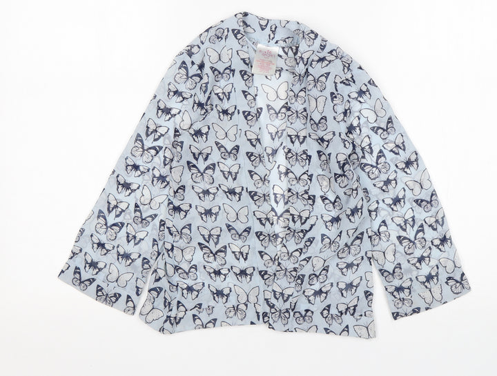 Evie Girls Multicoloured Animal Print Polyester Wrap Blouse Size 5 Years V-Neck