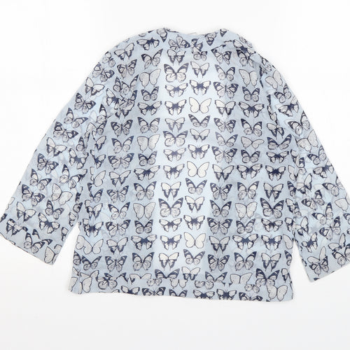 Evie Girls Multicoloured Animal Print Polyester Wrap Blouse Size 5 Years V-Neck