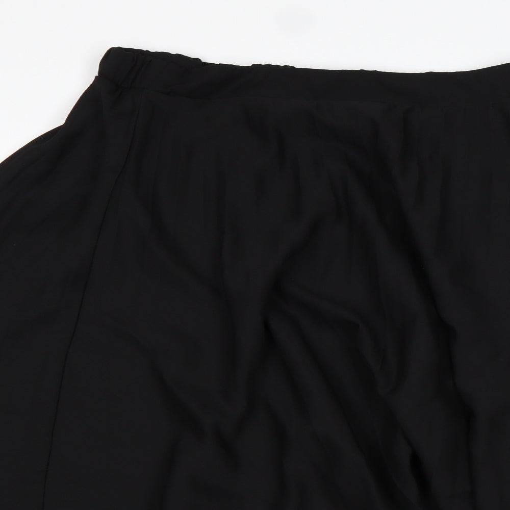 New Look Womens Black  Polyester A-Line Skirt Size 14