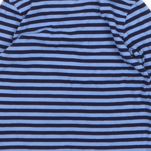 Lupilu Boys Blue Striped Cotton Basic T-Shirt Size 5 Years Round Neck