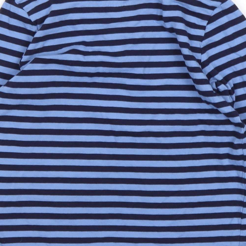 Lupilu Boys Blue Striped Cotton Basic T-Shirt Size 5 Years Round Neck