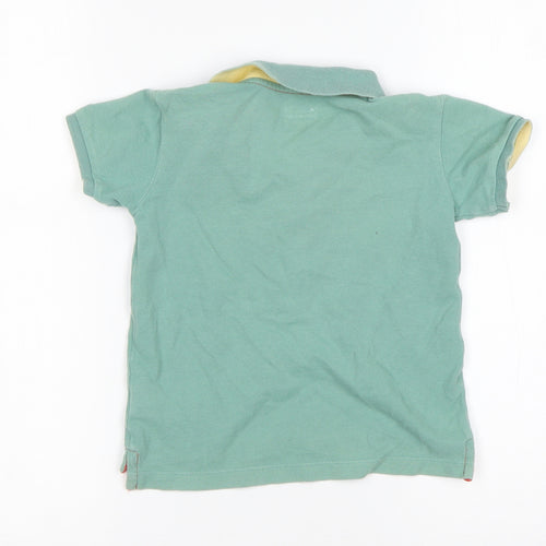 Mammas & Pappas Boys Green  Cotton Basic Polo Size 4-5 Years Collared