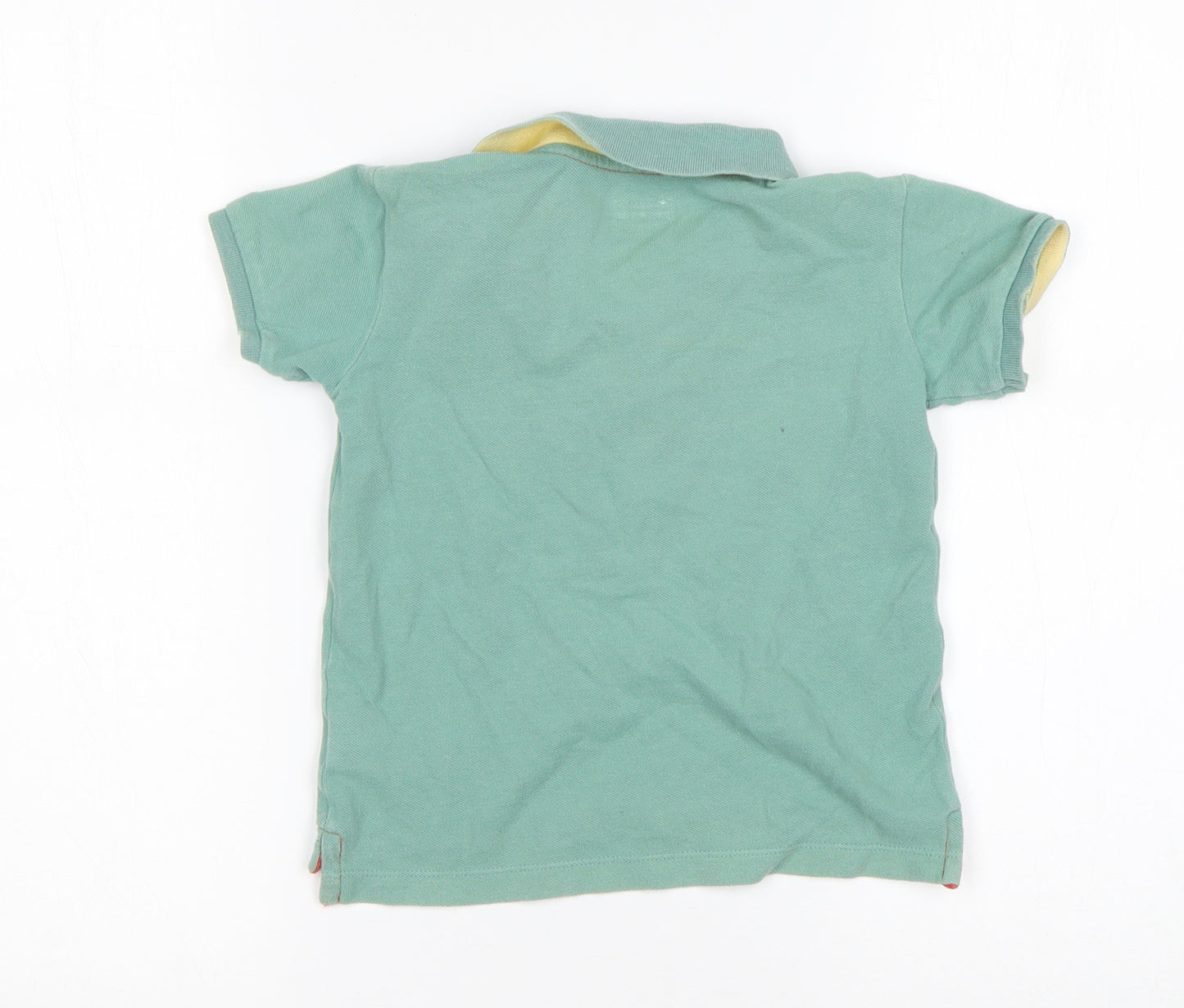 Mammas & Pappas Boys Green  Cotton Basic Polo Size 4-5 Years Collared